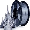 ZIRO Glossy PLA Filament, Silk 1.75mm 3D Printing Material, 1KG Silver Gray