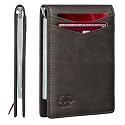 Zitahli Wallet for Men-6 Slots ID Window-Mens Wallets-Slim Wallet Classic Spring Money Clip RFID Blocking-Gift for Men