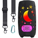 Zitel Case for JBL Pulse 5 Portable Bluetooth Speaker Silicone Protective Cover with Shoulder Strap and Carabiner (Case Only) - Black