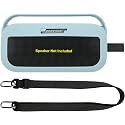 Zitel Silicone Case Compatible for Bose SoundLink Flex Bluetooth Portable Speaker Protective Cover with Built-in Handle, Shoulder Strap and Carabiner (Case Only) - Stone Blue