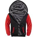 ZITY Boys Zip Up Hoodie Fleece Jacket Kids Sherpa Lined Sweatshirts Outerwear Unisex Warm Winter Coat 6-15 Years Old