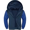 ZITY Boys Zip Up Hoodie Fleece Jacket Kids Sherpa Lined Sweatshirts Outerwear Unisex Warm Winter Coat 6-15 Years Old