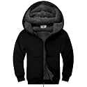 ZITY Boys Zip Up Hoodie Fleece Jacket Kids Sherpa Lined Sweatshirts Outerwear Unisex Warm Winter Coat 6-15 Years Old