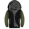 ZITY Boys Zip Up Hoodie Fleece Jacket Kids Sherpa Lined Sweatshirts Outerwear Unisex Warm Winter Coat 6-15 Years Old