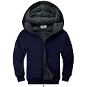 ZITY Boys Zip Up Hoodie Fleece Jacket Kids Sherpa Lined Sweatshirts Outerwear Unisex Warm Winter Coat 6-15 Years Old