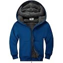 ZITY Boys Zip Up Hoodie Fleece Jacket Kids Sherpa Lined Sweatshirts Outerwear Unisex Warm Winter Coat 6-15 Years Old
