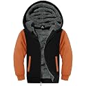 ZITY Boys Zip Up Hoodie Fleece Jacket Kids Sherpa Lined Sweatshirts Outerwear Unisex Warm Winter Coat 6-15 Years Old