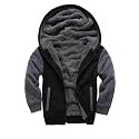 ZITY Boys Zip Up Hoodie Fleece Jacket Kids Sherpa Lined Sweatshirts Outerwear Unisex Warm Winter Coat 6-15 Years Old