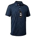 ZITY Men's Golf Shirts Short Sleeve Print Patterns Casual Collared Polo