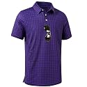 ZITY Men's Golf Shirts Short Sleeve Print Patterns Casual Collared Polo