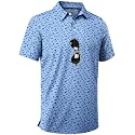 ZITY Men's Golf Shirts Short Sleeve Print Patterns Casual Collared Polo