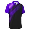 ZITY Men's Golf Shirts Short Sleeve Print Patterns Casual Collared Polo
