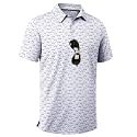 ZITY Men's Golf Shirts Short Sleeve Print Patterns Casual Collared Polo