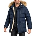 ZITY Men's Winter Jacket Thicken Sherpa Lined Fleece Parka Long Outerwear Fur Coats Water-Resistant Windproof Hooded Jackets