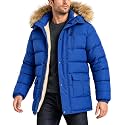 ZITY Men's Winter Jacket Thicken Sherpa Lined Fleece Parka Long Outerwear Fur Coats Water-Resistant Windproof Hooded Jackets