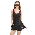 ZIUM 4-Way Lycra one Piece Women Swimsuit: A-line with Attached Cycling Shorts &amp; Padded with Lining