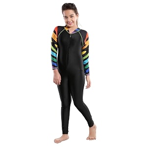 ZIUM Girls 4 Way Lycra Swimsuit Cum