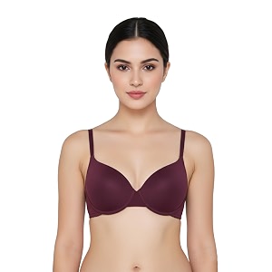 Zivame Padded Plunge Wired Medium Coverage Tshirt