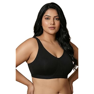 zivame true curv double layered non wired full coverage minimiser bra-real teal