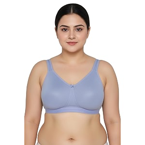 zivame true curv double layered non wired full coverage minimiser bra-real teal