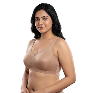 zivame true curv double layered non wired full coverage minimiser bra-real teal