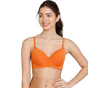 Zivame Womens Cotton Blend Seamless T-Shirt Bra