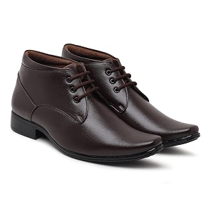 Zixer Synthetic Leather Ankle Formal Shoes Men