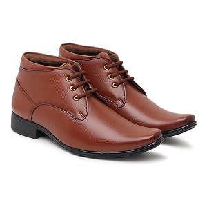 Zixer Synthetic Leather Ankle Formal Shoes Men