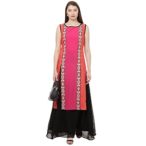 ZIYAA Womens Crepe Straight Kurta