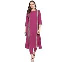 ZIYAA Women39s Crepe Straight Kurta