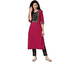 ZIYAA Women39s Crepe Straight Kurta