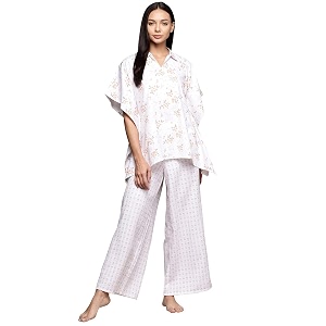 ZIYAA Women Womens Orange Rayon Night Suit
