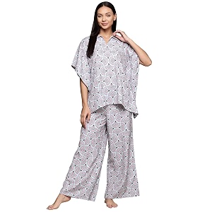 ZIYAA Women Womens Orange Rayon Night Suit