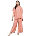ZIYAA Women Women39s Orange Rayon Night Suit