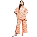 ZIYAA Women Women39s Orange Rayon Night Suit