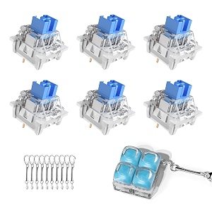 zjmehty outemugaote blue switches for mx mechanical gaming keyboard3-pin clickyrgbdiy replaceabledustproof switches150pcs
