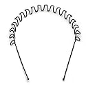 ZL ENTERPRISES pack of 2 Zigzag hair band for Men and Women Daily Use Black Spring Zigzag Wave Metal Hair Hoop Band Unisex Sports Headband Accessories 5 pieces