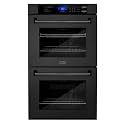 ZLINE 30" Professional Double Wall Oven with Self Clean and True Convection in Black Stainless Steel (AWD-30-BS)