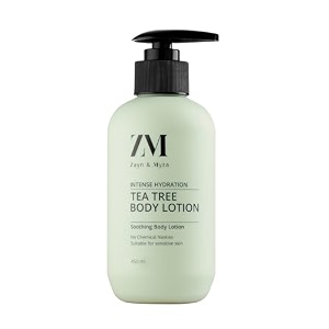 zm zayn amp myza tea tree body lotion intense hydration non greasy prevents bacterial growth light amp smooth shea butter and niacinamide suitable for all skin type 450 ml