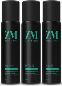 zm zayn  myza hymn no alcohol body spray body spray - for men 360 ml pack of 3