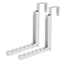 ZMBESUP Over The Door Hanger Folding Clothes Drying Rack, Folding Hanging Coat Rack for Indoor Laundry Room Compact Small Space Foldable Portable Clothing Hanger Hook Collapsible- 2 Pack (White)