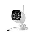 Zmodo 1080p Full HD Outdoor Wireless Security Camera System, Plug-in, Smart Home Indoor Outdoor WiFi IP Camera with Night Vision, Compatible with Alexa