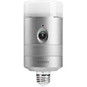 Zmodo Torch 360 Smart Home Garden Door Light Wireless Camera, Outdoor Wide Angle, Motion Alert, Silver, without Infrared Night Vision