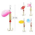 ZNCMRR 30PCS Fishing Lures Kit Set Spinnerbait for Bass Trout Walleye Salmon Assorted Metal Hard Lures Inline Spinner Baits