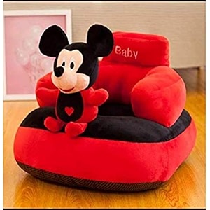 zoby baby soft plush cushion cotton baby sofa red-black-micky