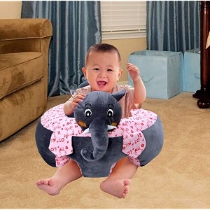 zoby baby soft plush cushion cotton learn to sit stool grey