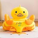 Zoby Cotton Soft Plush Cushion Baby Sofa (Yellow)