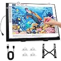 Zocelight A3 Light Pad for Diamond Painting Kit,4800Lux Super Bright 5mm Ultra Thin Diamond Art Light Board with Stand and Clip,3 Levels Dimming Light Box for Artists,Drawing,Sketching,Animation