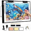 Zocelight Rechargeable A2 Light pad for Diamond Painting,A2 Light Board with 5200mAh Battery,6 Levels Dimming/3 Color temperatures 5500 Lux Super Bright Light Box for Drawing,Sketching,Animation