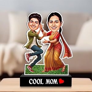zoci voci personalized caricature for mom  cool mom custom photo cartoon standee  fun amp unique gift for mother  birthday amp mothers day gift from sondaughter